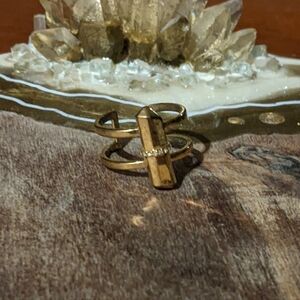 Gold Cross Adjustable Ring